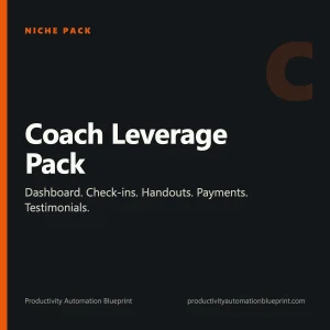 Coach Leverage Pack
